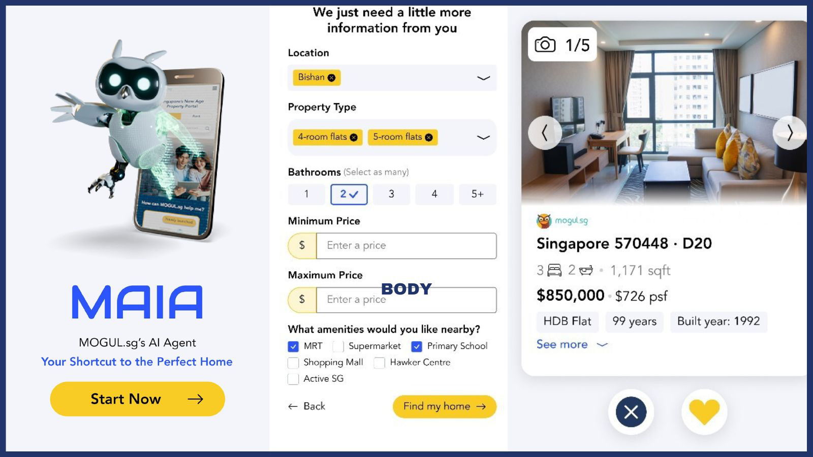 New AI property agent MAIA created by MOGUL.sg launches in SG