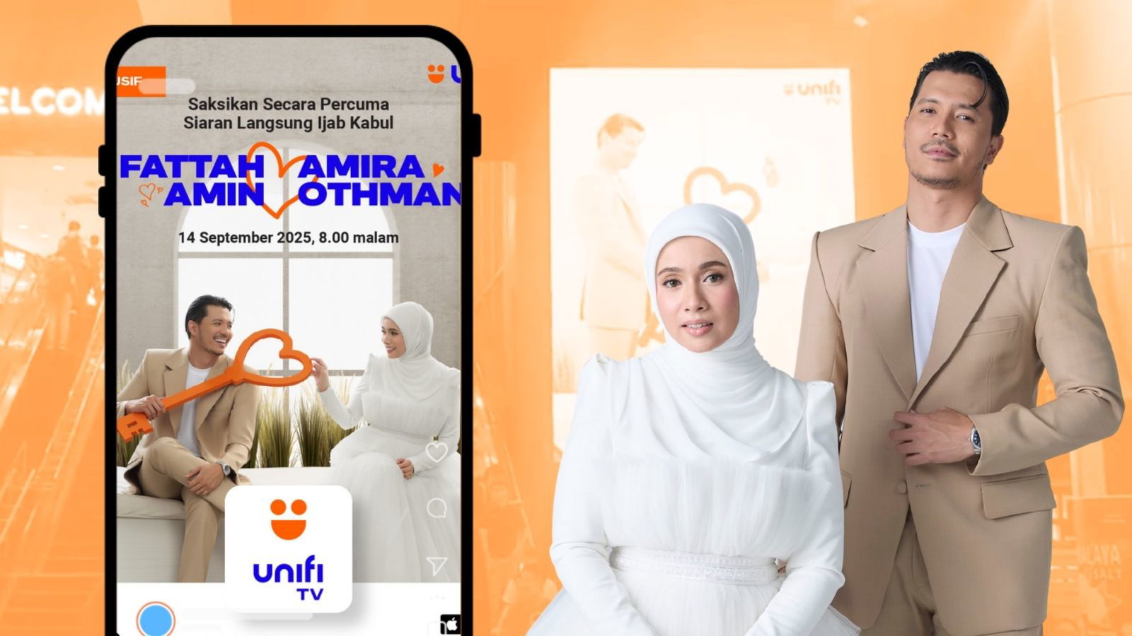 Unifi turns Fattah Amin & Amira Othman’s wedding into a national watch party