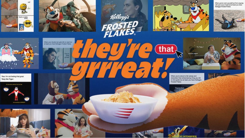 Kellogg's Frosted Flakes puts classic mascot in popular memes