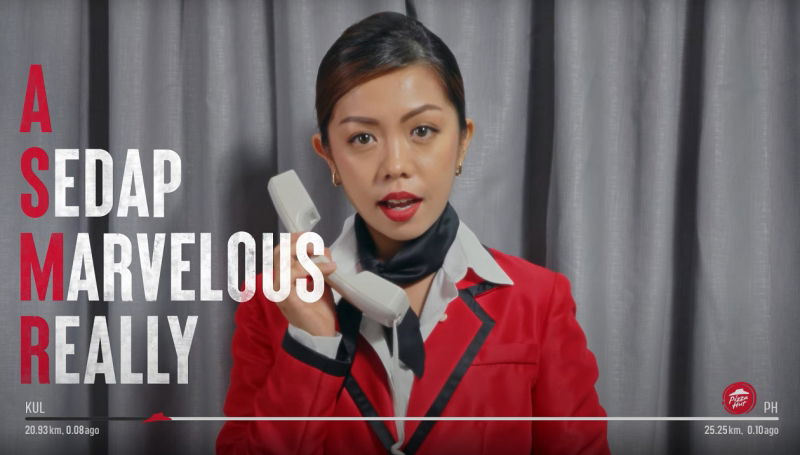 Pizza Hut MY spoofs inflight safety video with influencer Jenn Chia for new pizza